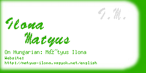 ilona matyus business card